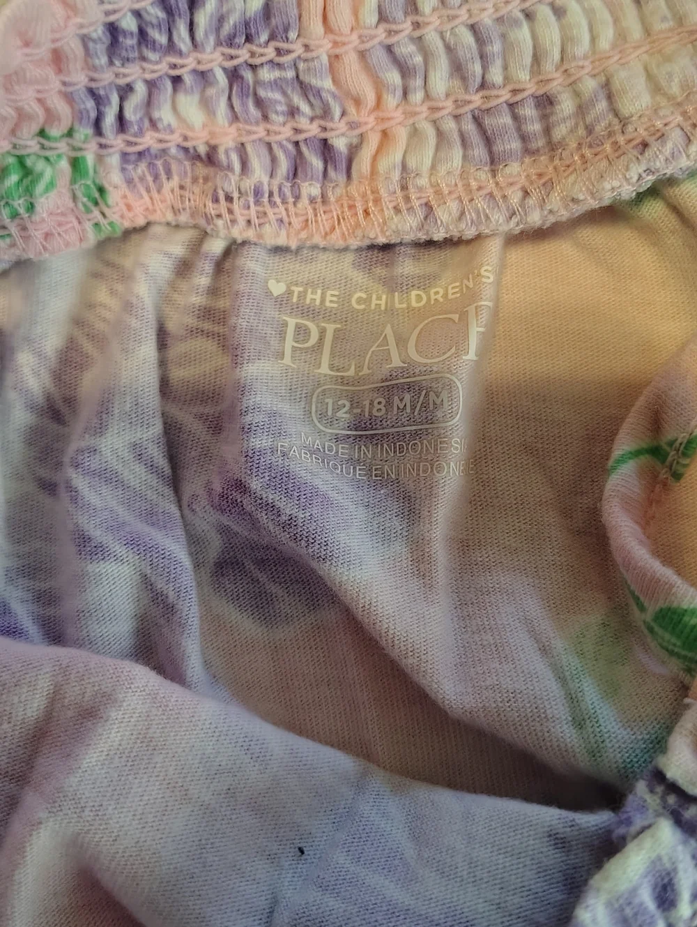 Children's Place Blue Purple Pink Floral Romper Bundle Set Size 18 To 24 Months